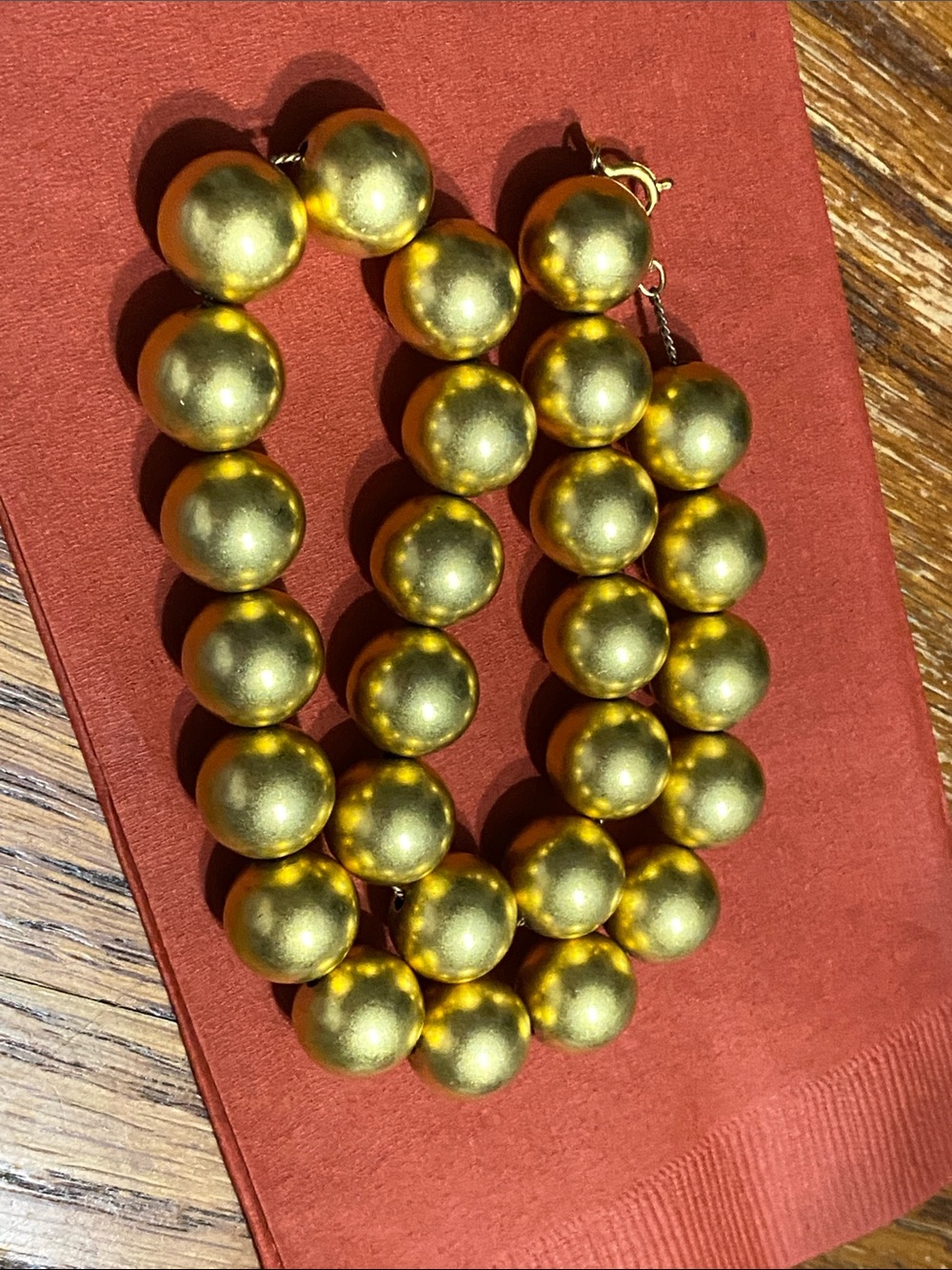VTG Gold Bead Necklace - Picture 5 of 5